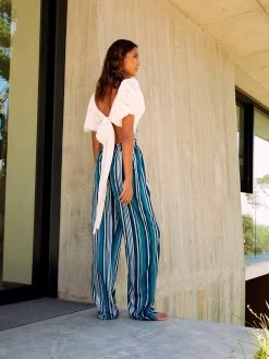 Leer Pants - Rayas Blu -Diarrablu 0047 0000 A3A3545