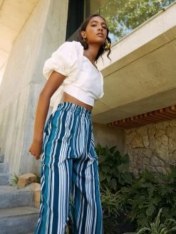 Leer Pants - Rayas Blu -Diarrablu 0 A3A3598