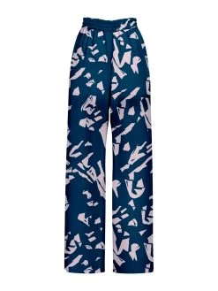 Leer Pants - Batik Blu -Diarrablu LeerPantsBack BatikBlu