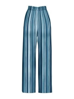 Leer Pants - Rayas Blu -Diarrablu LeerPantsRayaBluBack