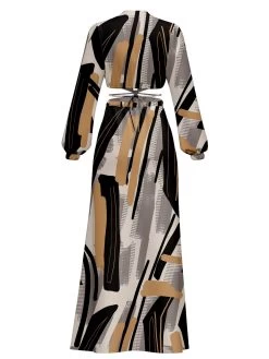 Amal Dress - Abstract Noir -Diarrablu amal dress abstract noir 808073