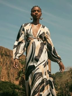 Amal Dress - Abstract Noir -Diarrablu amal dress abstract noir 892703