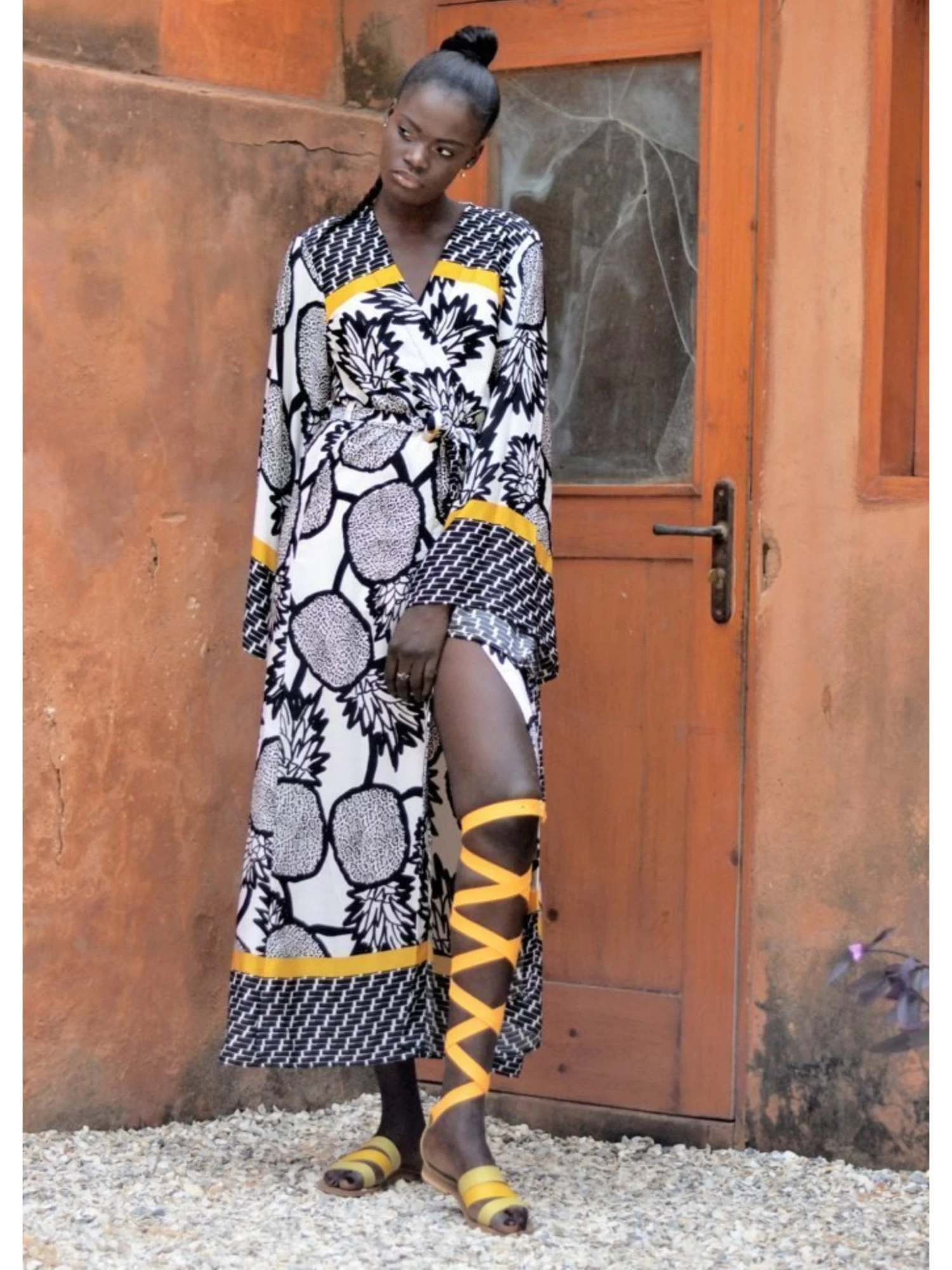 Awa Ben Kimono - Ananas Yellow 3 Awa Ben Kimono - Ananas Yellow