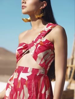 Dalia Dress - Abstract Rose -Diarrablu dalia dress abstract rose 677612