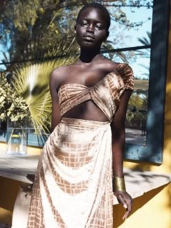 Dalia Dress - Dhaw Gold -Diarrablu dalia dress dhaw gold 629972