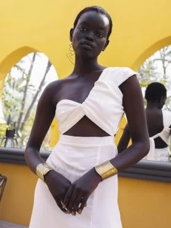 Dalia Dress - Zahr Blanc -Diarrablu dalia dress zahr blanc 256152