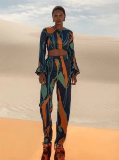 Leer Pants - Costa Navy -Diarrablu leer pants costa navy 406514