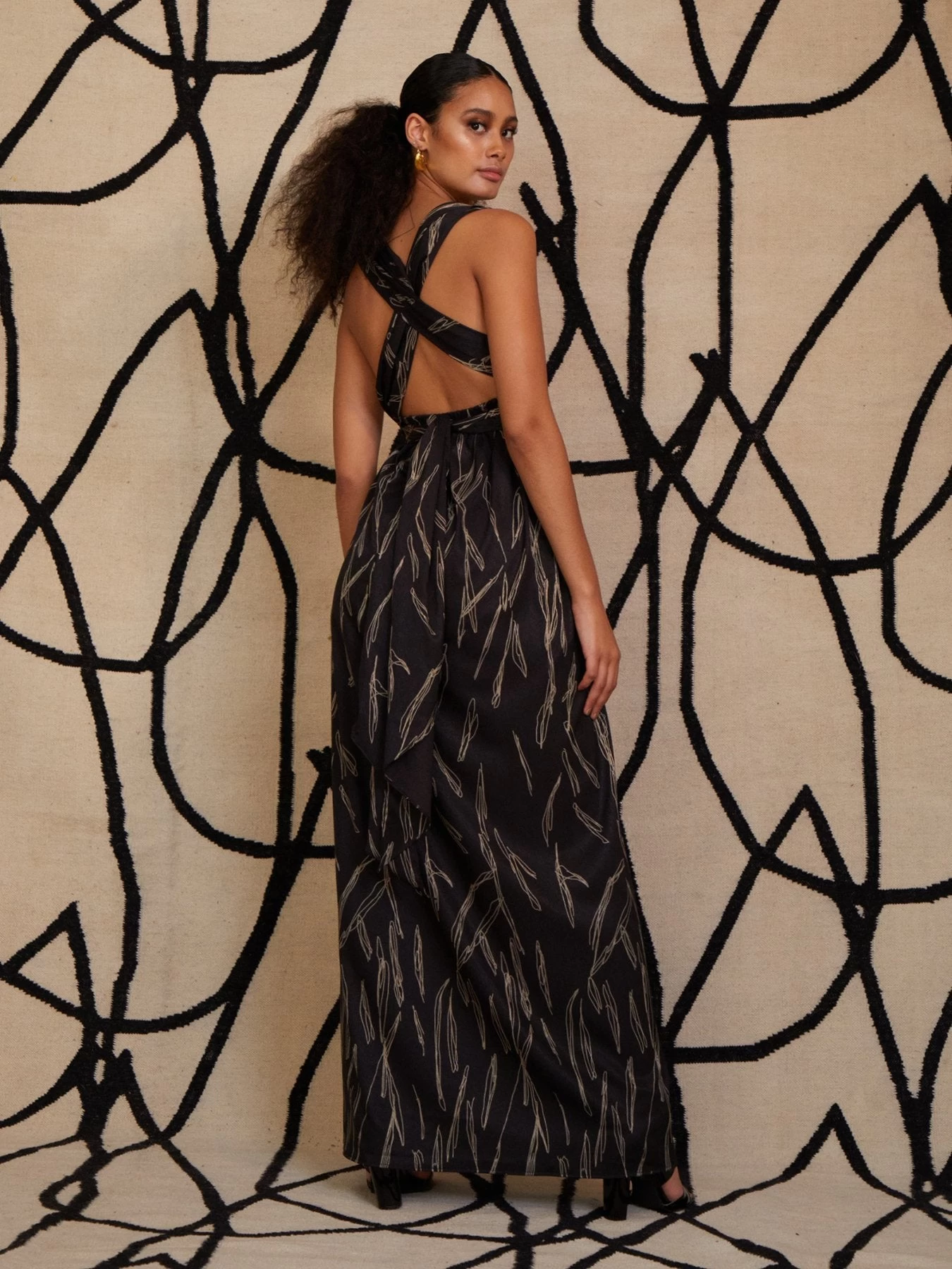 Mailys Dress - Scribble Noir 6 Mailys Dress - Scribble Noir – Image 4