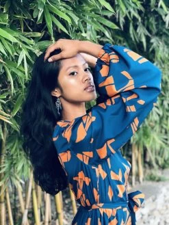 Marieme Dress - Gyraf Blue -Diarrablu marieme dress gyraf 345326