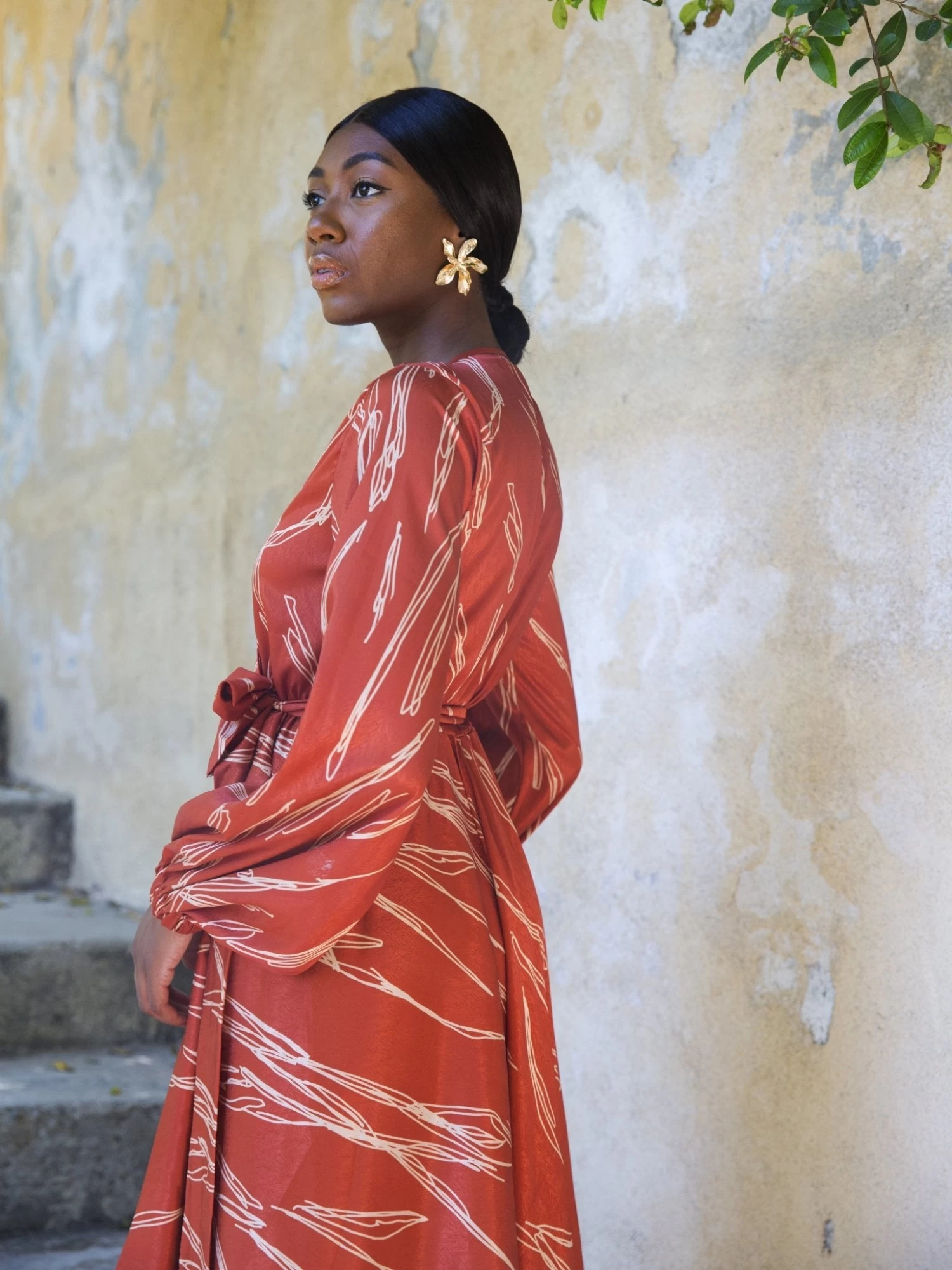 Marieme Dress - Scribble Rust 4 Marieme Dress - Scribble Rust – Image 2