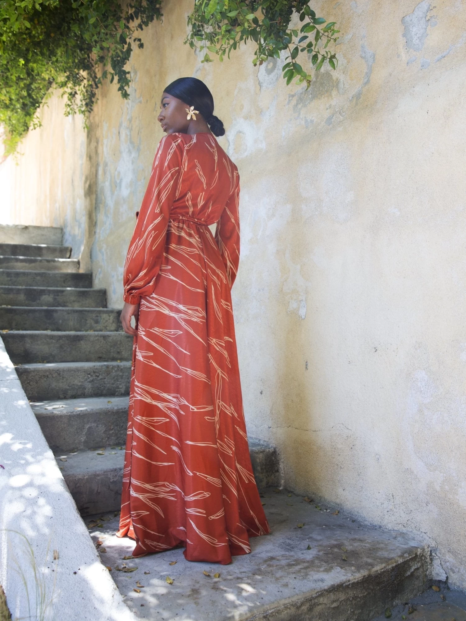 Marieme Dress - Scribble Rust 6 Marieme Dress - Scribble Rust – Image 4