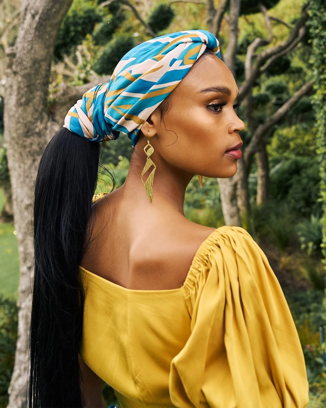 Moussor Headwrap - Blossom Teal 3 Moussor Headwrap - Blossom Teal