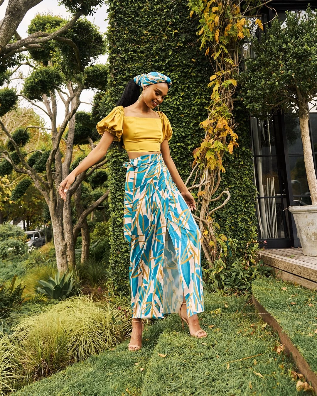 Moussor Headwrap - Blossom Teal 6 Moussor Headwrap - Blossom Teal – Image 4