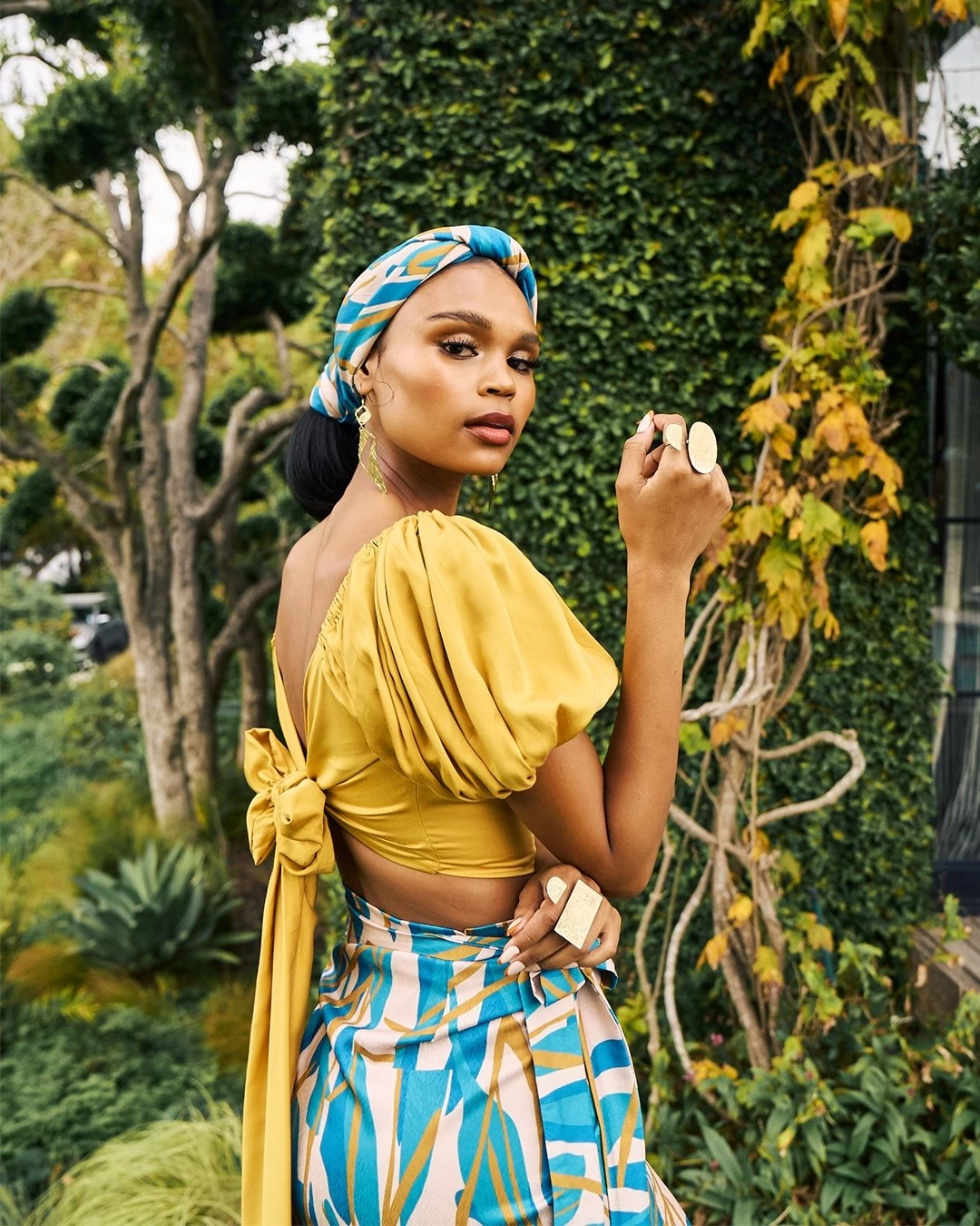 Moussor Headwrap - Blossom Teal 5 Moussor Headwrap - Blossom Teal – Image 3