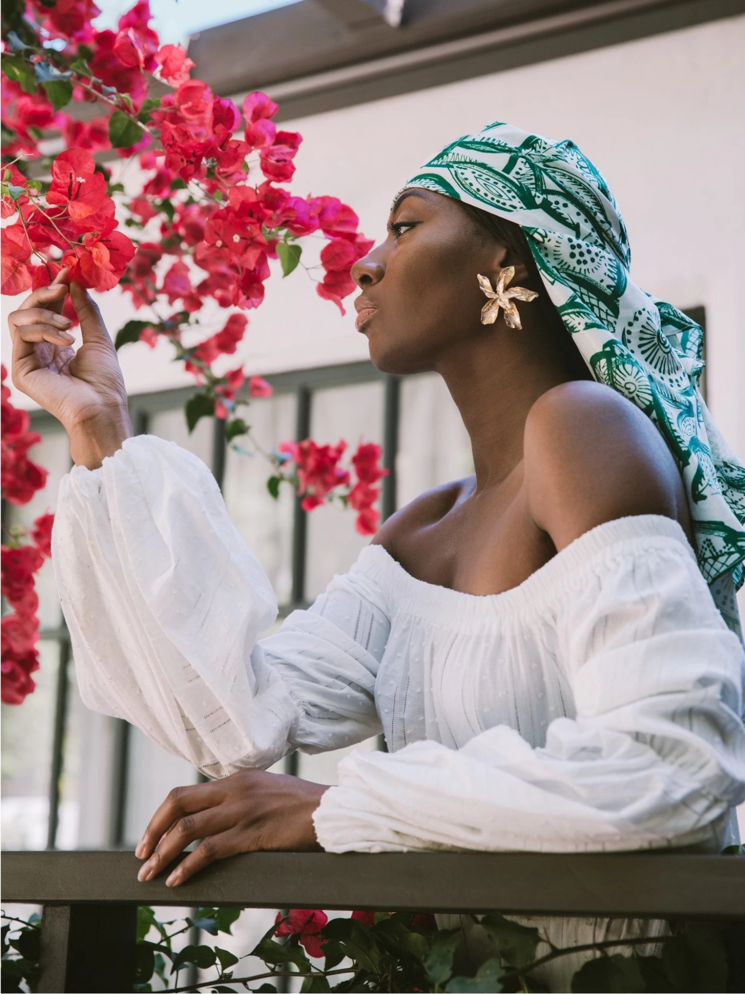 Moussor Headwrap - Flora Green 3 Moussor Headwrap - Flora Green