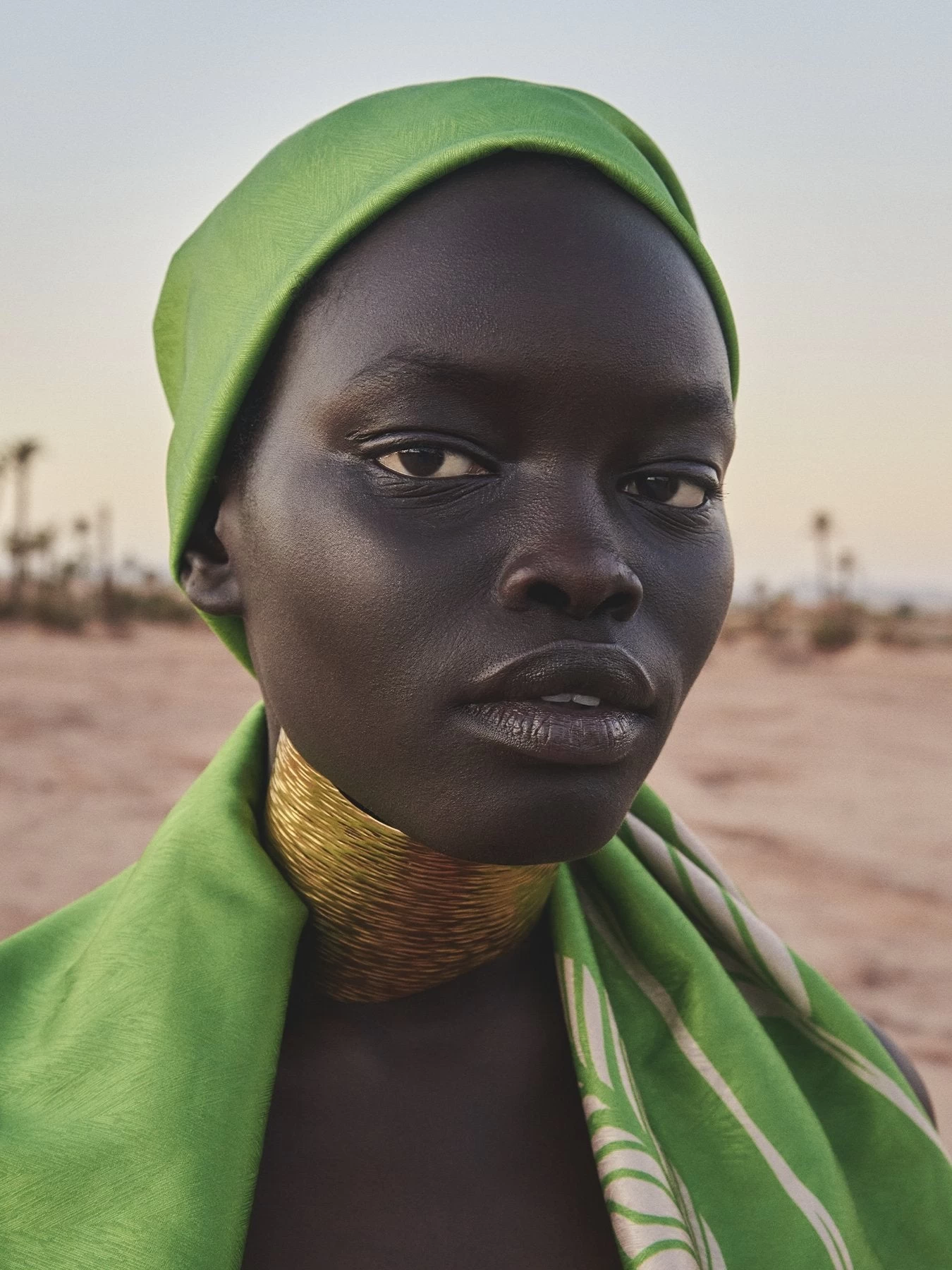 Moussor Headwrap - Palms Vert 3 Moussor Headwrap - Palms Vert