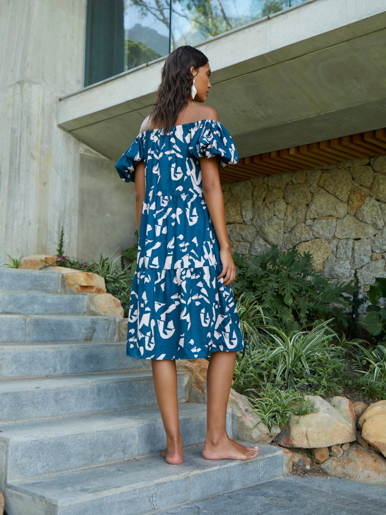 Nura Dress - Batik Blu 6 Nura Dress - Batik Blu – Image 4