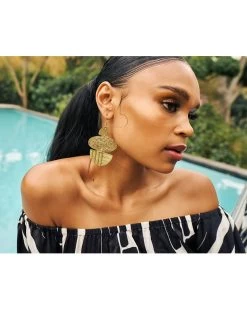 Onwa Earrings - Upcycled Brass -Diarrablu onwa earrings upcycled brass 567225