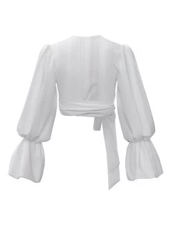 Sustainable Aja Top - Solid Blanc -Diarrablu sustainable aja top solid blanc 308138