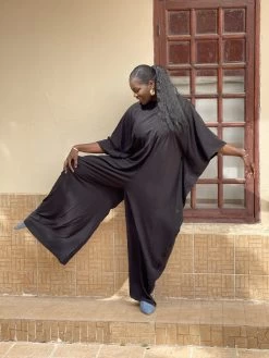 Sustainable Alaise Jumpsuit - Solid Noir -Diarrablu sustainable alaise jumpsuit solid noir 266672