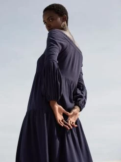 Sustainable Kudi Dress - Solid Navy -Diarrablu sustainable kudi dress solid navy 456774