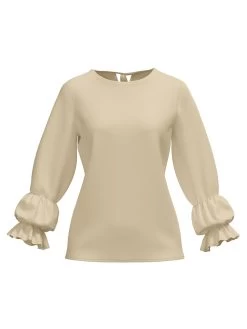 Sustainable Lena Top - Solid Cream -Diarrablu sustainable lena top solid cream 551741