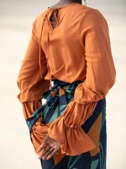 Sustainable Lena Top - Solid Rust -Diarrablu sustainable lena top solid rust 937547