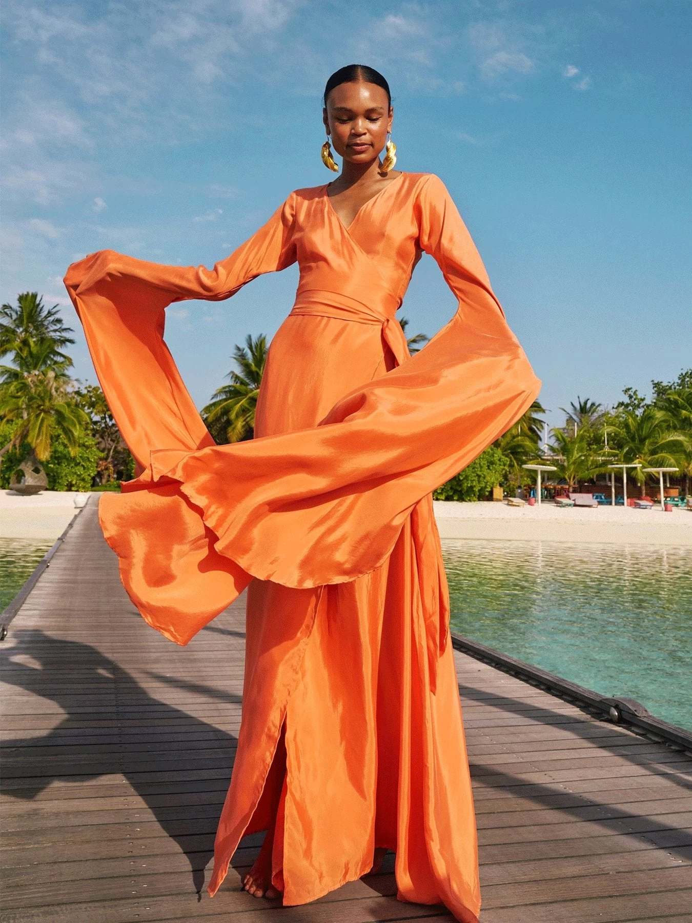 Sustainable Maya Dress - Solid Coral 5 Sustainable Maya Dress - Solid Coral – Image 3