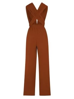 Sustainable UMY Jumpsuit - Solid Rust -Diarrablu sustainable umy jumpsuit solid rust 881916