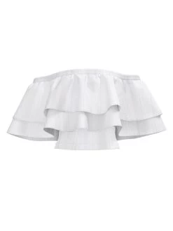 Diarrablu -Diarrablu sustainable wairu top solid blanc 471778