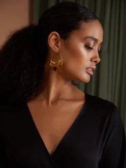 Twist Earrings - Gold Dipped -Diarrablu twist earrings gold dipped 874505