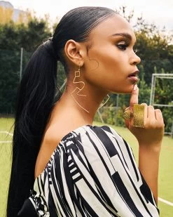 Volana Earrings - Upcycled Brass