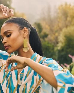 Weer Earrings - Upcycled Brass -Diarrablu weer earrings upcycled brass 755727