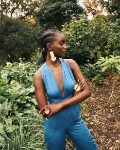 Weer Earrings - Upcycled Brass -Diarrablu weer earrings upcycled brass 930503