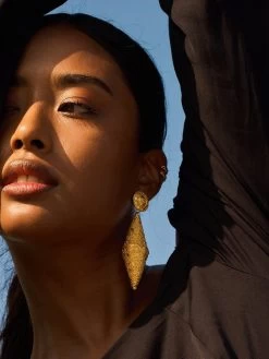 Wolof Earrings - Gold Dipped